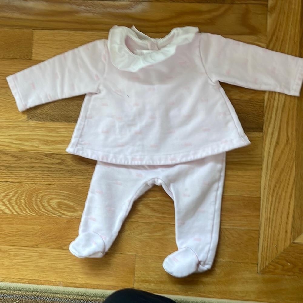 Jacadi Paris Baby girl light pink fleece 12 piece set size 12 months